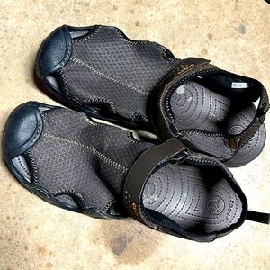 Crocs Mens 15041 Brown SwiftWater Mesh Sandals Water Shoes Size 15